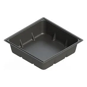 100 Gallon Reservoir, Black, Square minimum order quantity of 6
