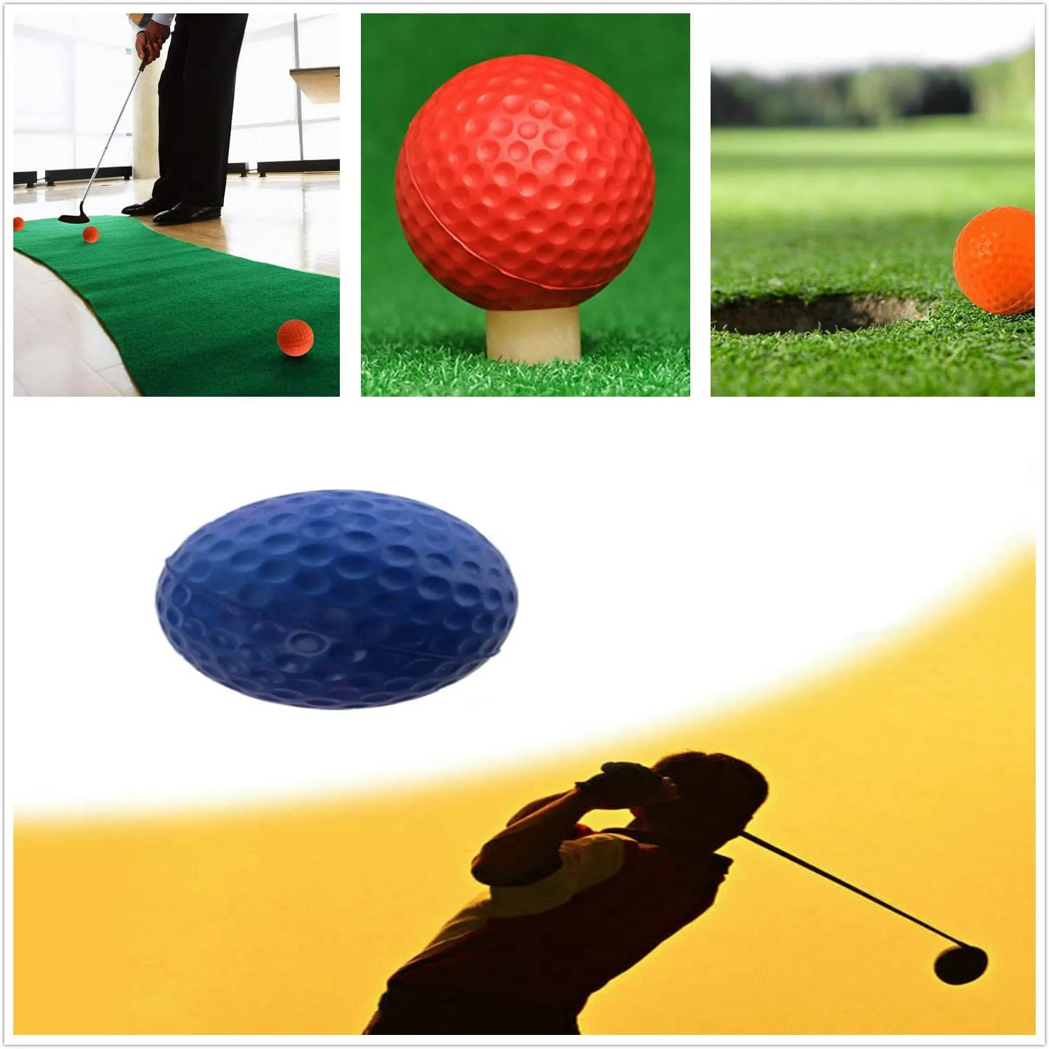 24 Pack Practice Balls Foam Plastic Colored