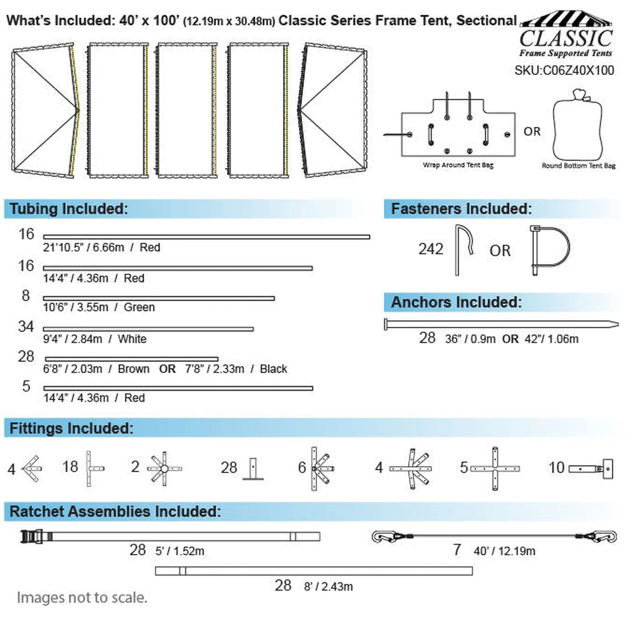 40x100 Classic Series Frame Tent
