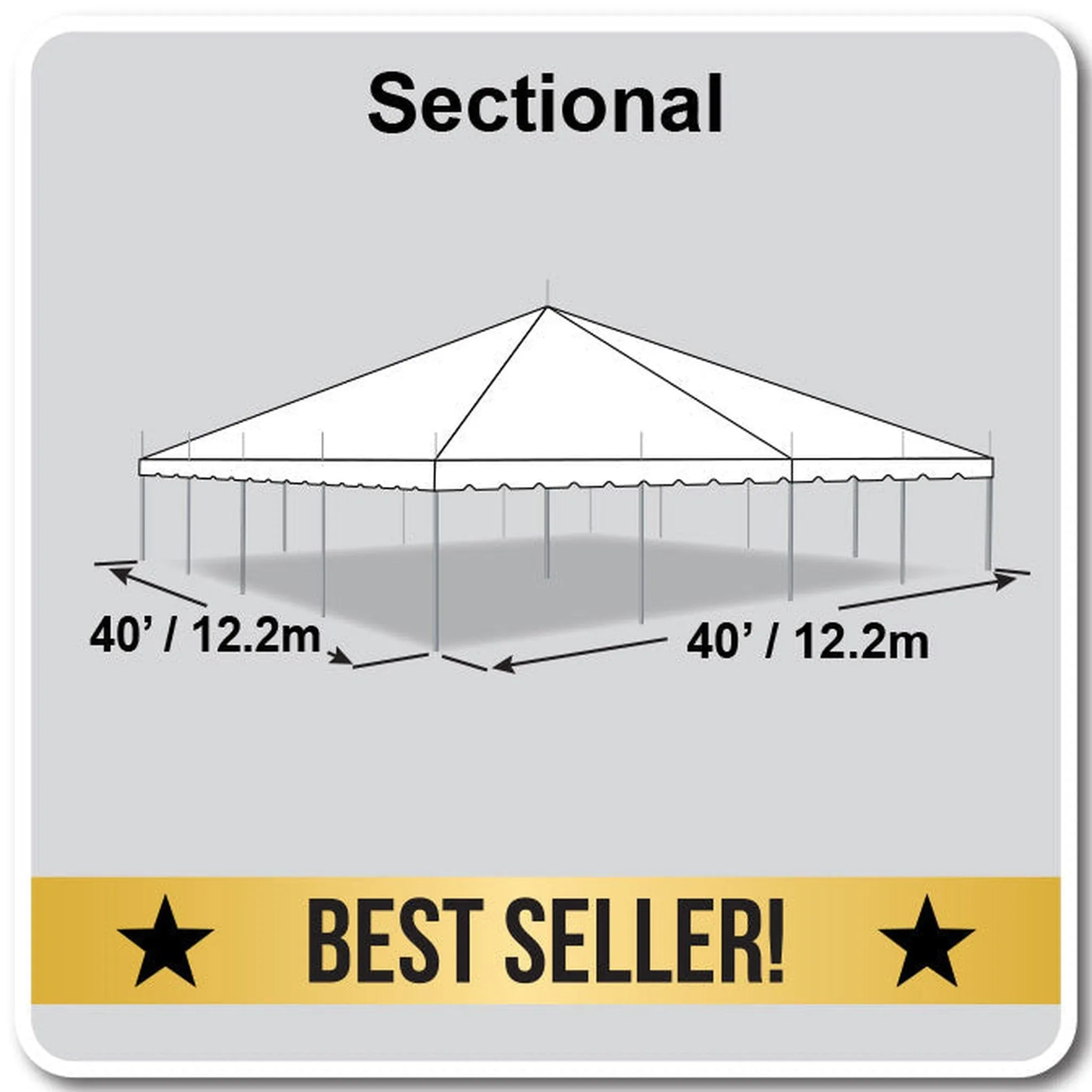 40x40 Classic Series Pole Tent