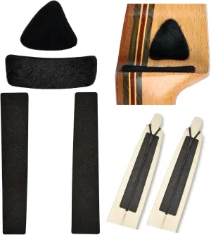 Archery Hair Arrow Rest & Limb Silencers - 2 Packs Leather Adhesive Backed Sticker Traditional Bow Limb Protection Strip & Arrow Rest, Recurve Long Bow Hunting Shooting Accessories