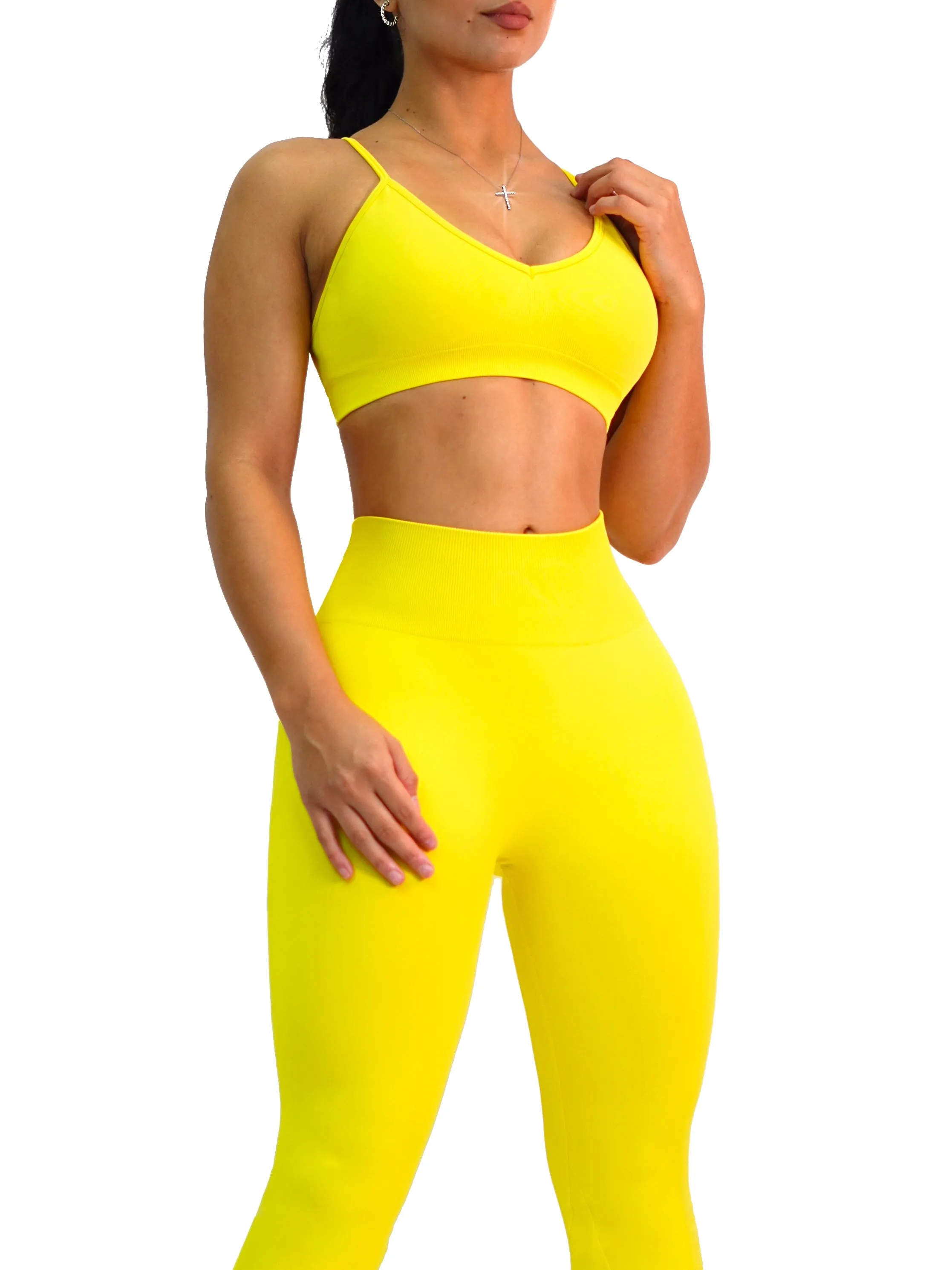 Athletic Seamless Sports Bra (Radiant Yellow)
