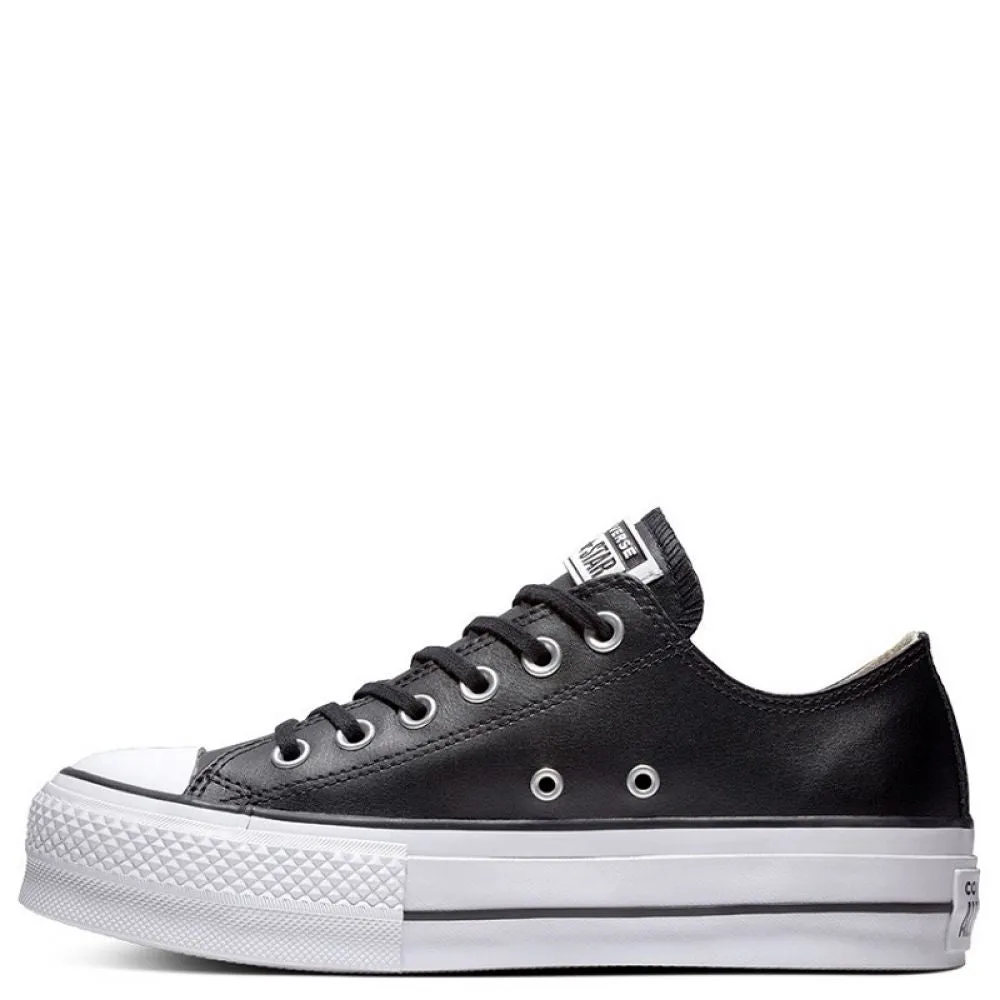 Converse Women's Chuck Taylor All Star Lift Leather Low Top in Black