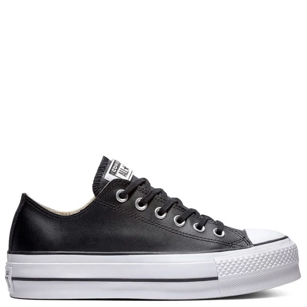 Converse Women's Chuck Taylor All Star Lift Leather Low Top in Black