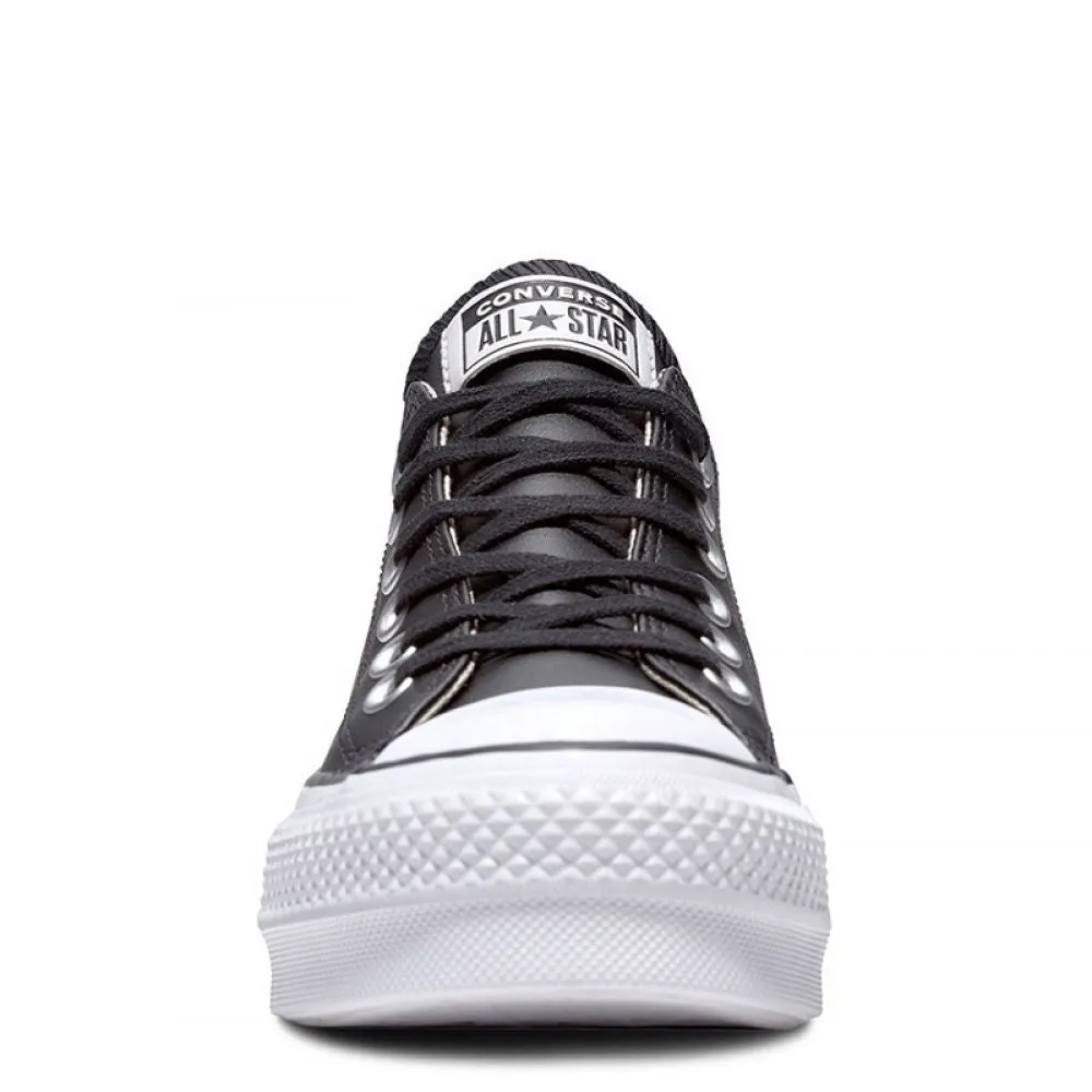 Converse Women's Chuck Taylor All Star Lift Leather Low Top in Black