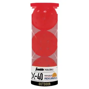Franklin Pickleball X-40 Outdoor 3 Pack - Ember Red