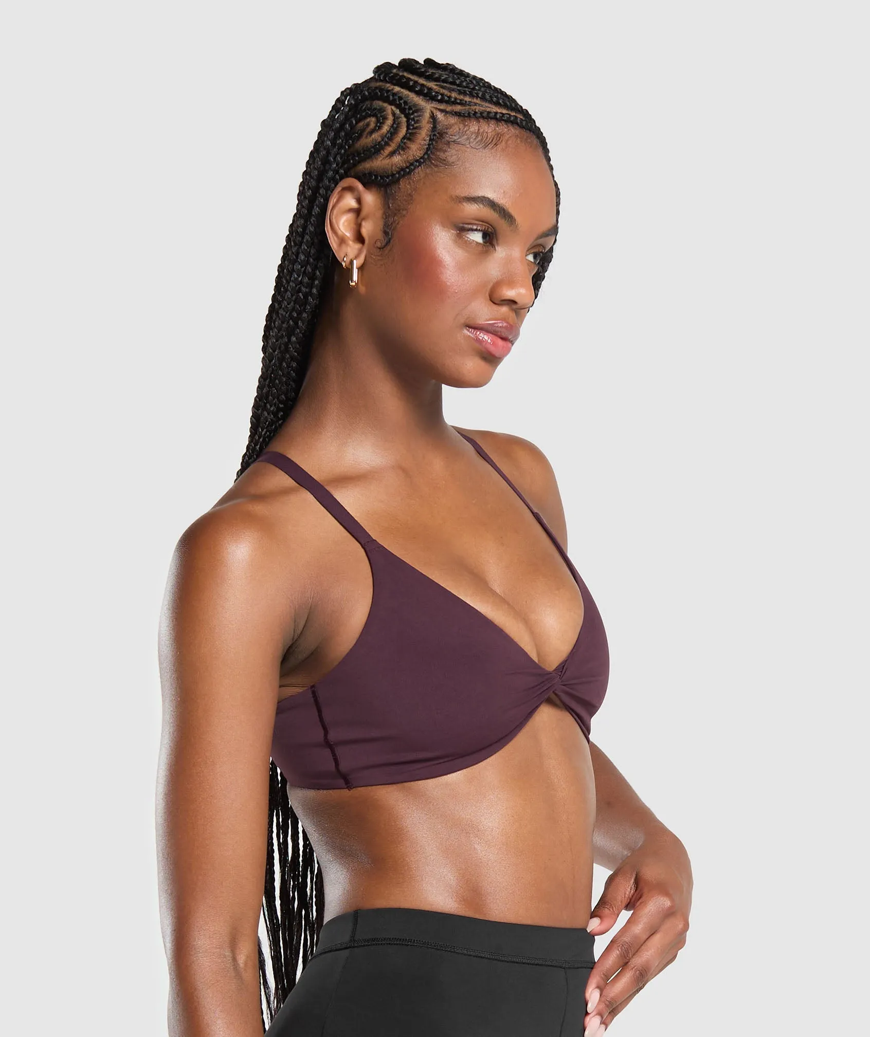 Gymshark Twist Front Bralette - Depth Purple