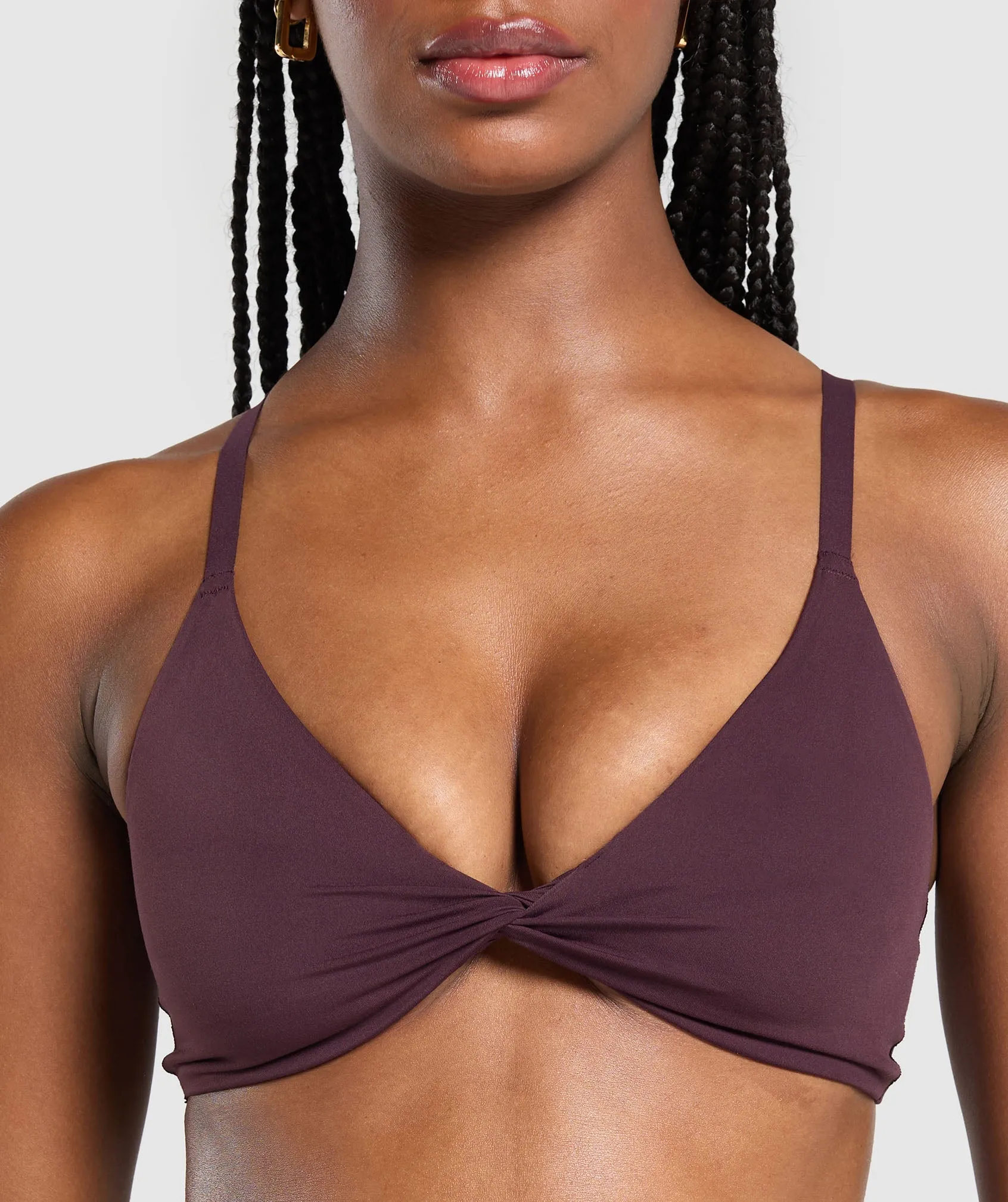 Gymshark Twist Front Bralette - Depth Purple