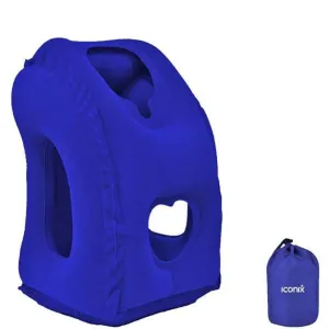 Iconix Inflatable Travel Pillow with Head and Arm Rests