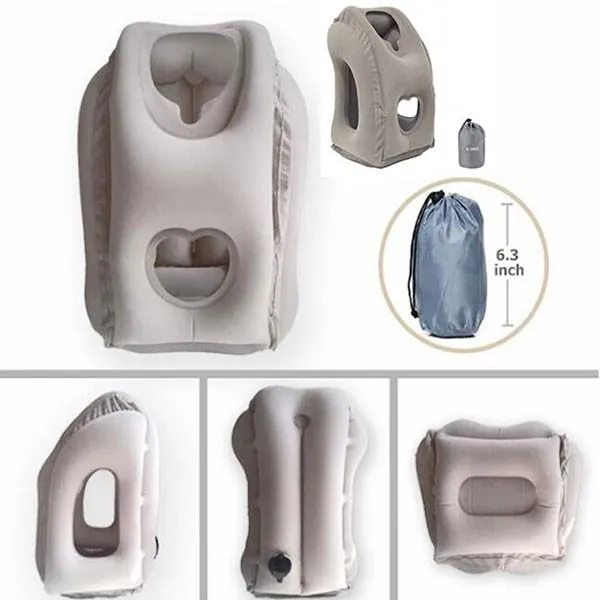Iconix Inflatable Travel Pillow with Head and Arm Rests