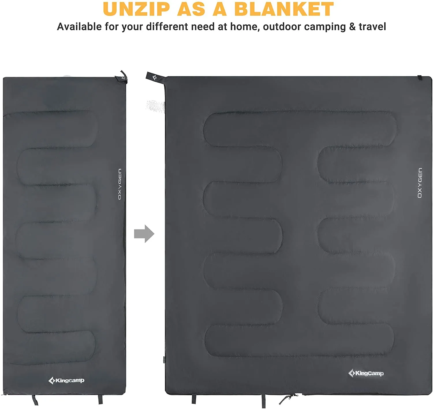 KingCamp Joinable Envelope Lightweight Adults Sleeping Bags