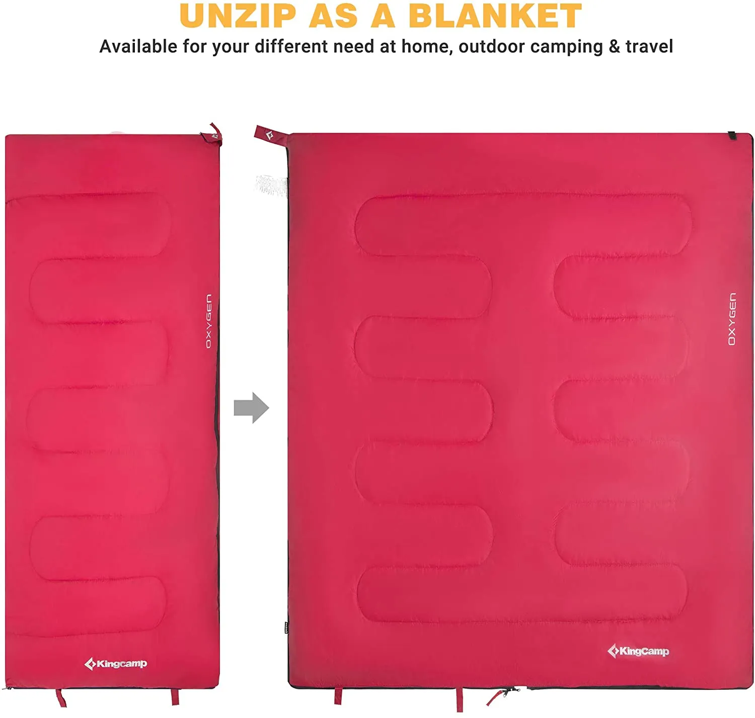 KingCamp Joinable Envelope Lightweight Adults Sleeping Bags