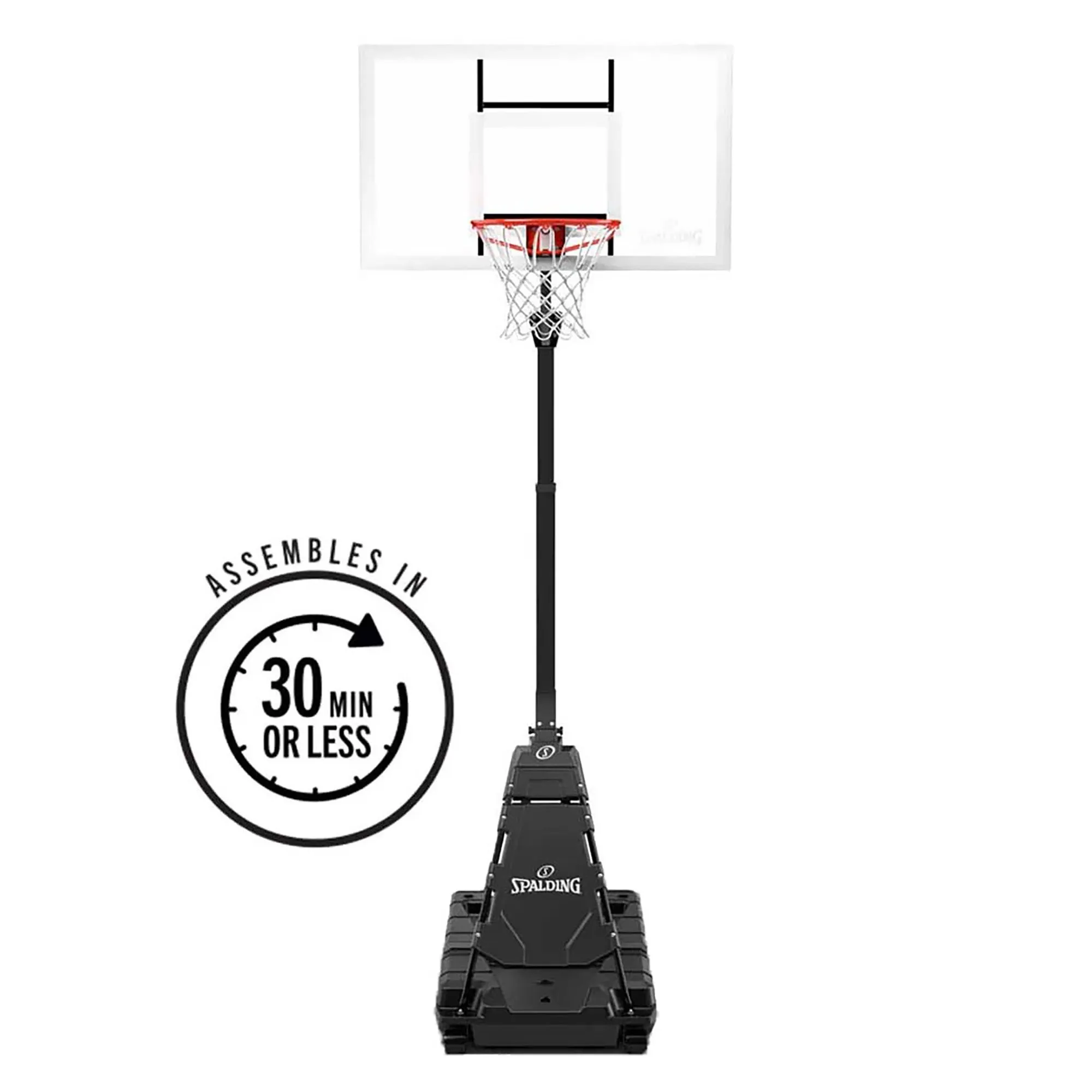 Momentous EZ Assembly 50 Inch Acrylic Portable Basketball System
