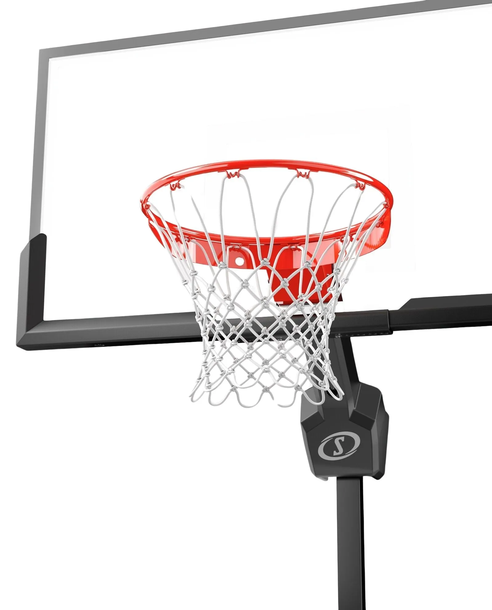 Spalding 54-inch Clear View Momentous EZ Assembly Acrylic Portable Basketball Hoop