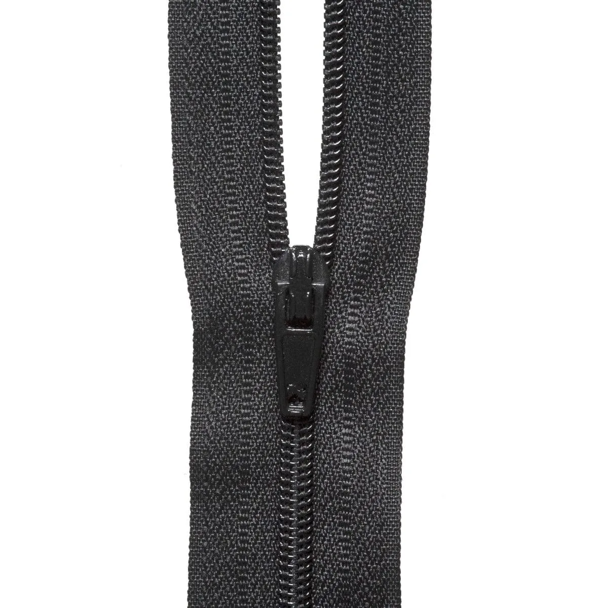 Zip On The Roll: Black: sold by the metre